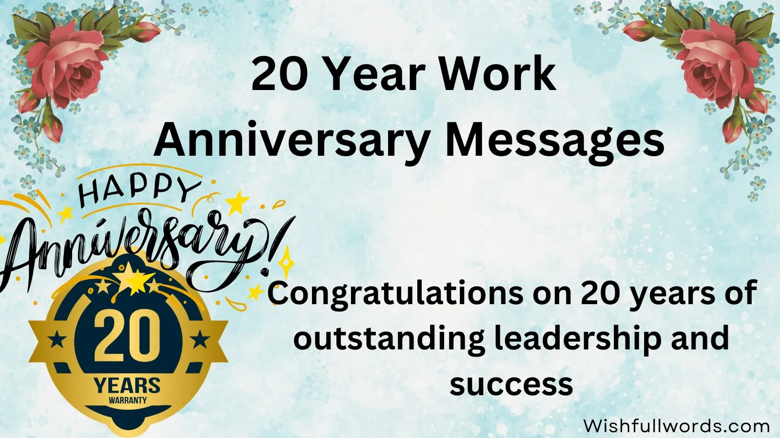 20 Year Work Anniversary Messages
