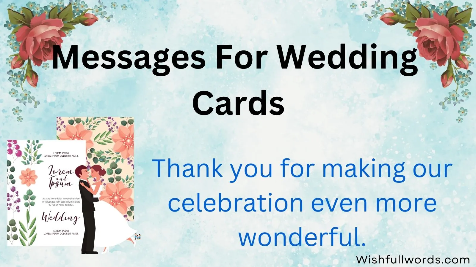 Thank You Messages for Wedding Cards