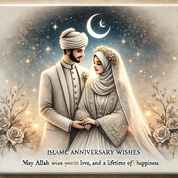 Islamic Anniversary Wishes for Newlyweds