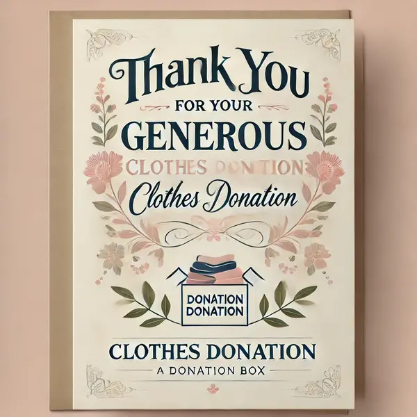 Thank You Messages for Clothes Donations