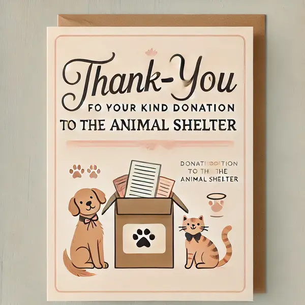 Thank You Messages for Animal Shelter Donations