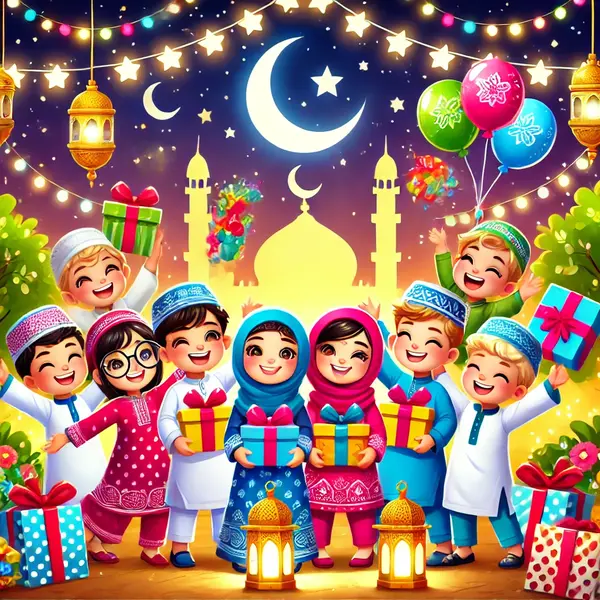 Festive Eid Greetings for Children