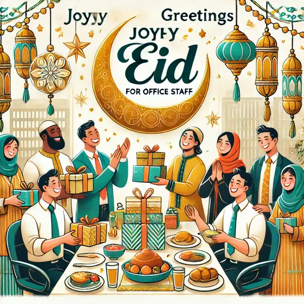 Joyful Eid Greetings for Office Staff