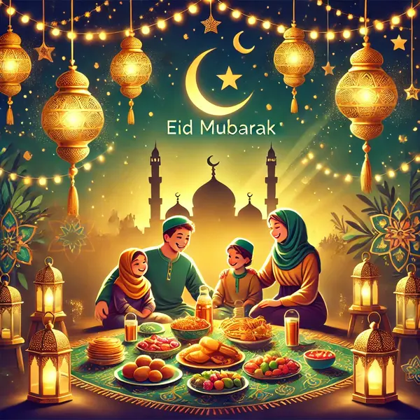 Eid Mubarak Captions for Family Moments