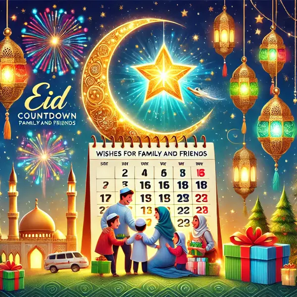 Eid Countdown Wishes for Family and Friends