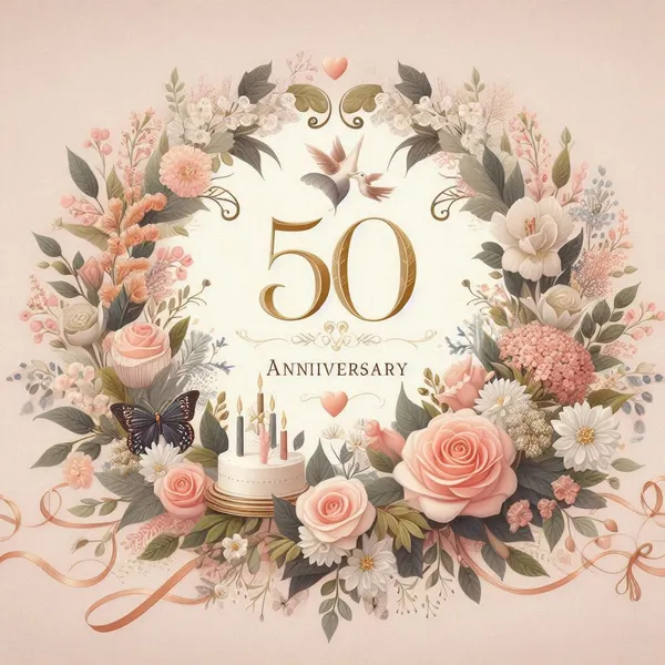 50th Wedding Anniversary Wishes for Friends