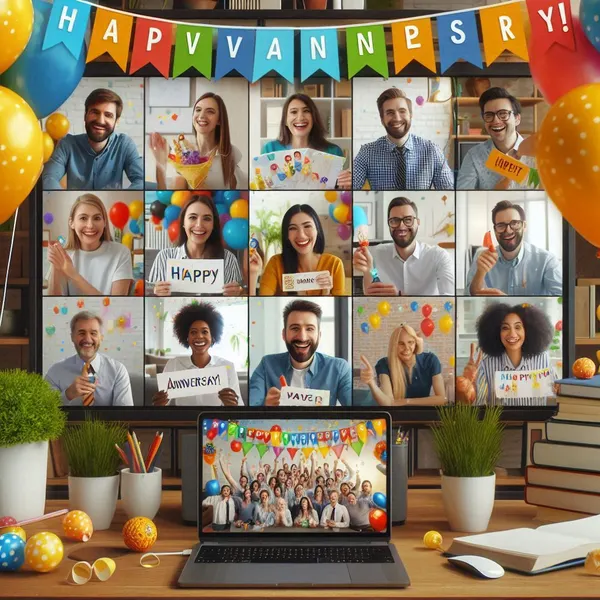Work Anniversary Messages for Remote Employees